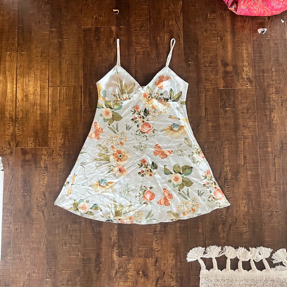 Floral Spaghetti Strap Slip Dress